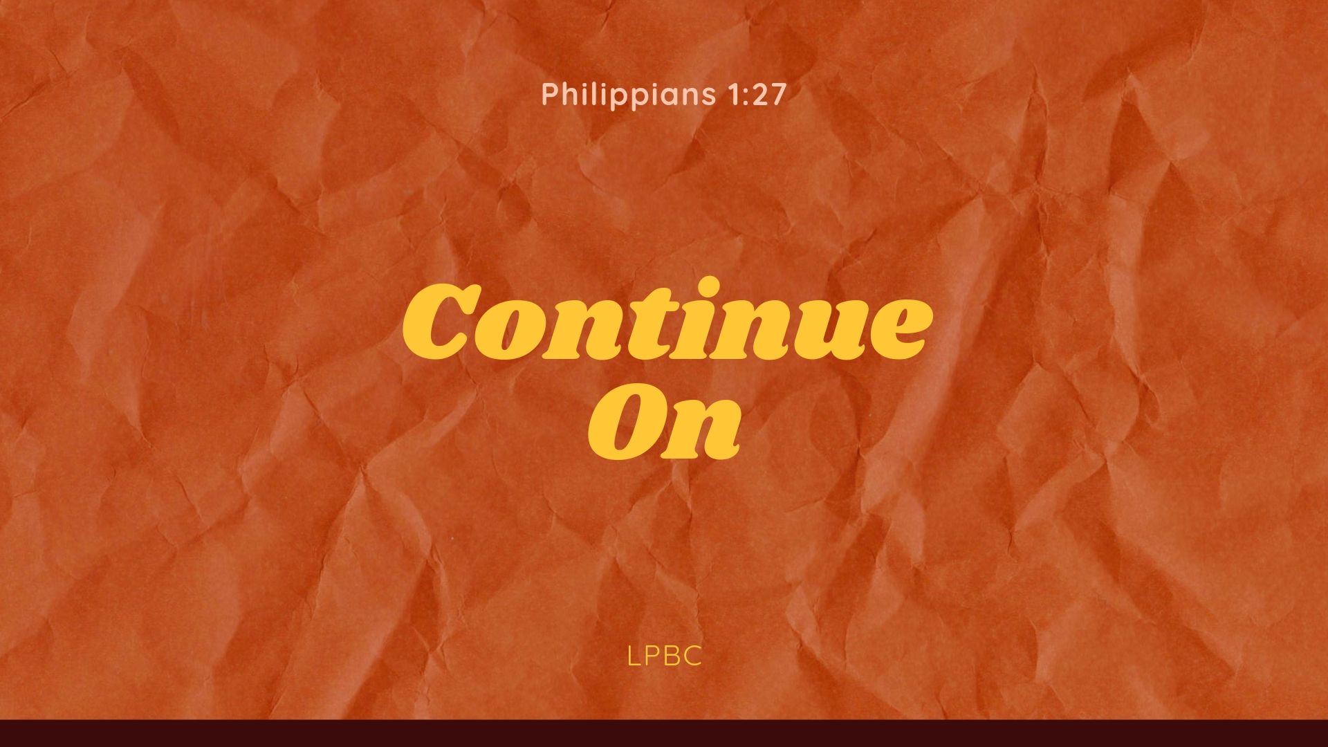 Continuing On For A Greater Calling